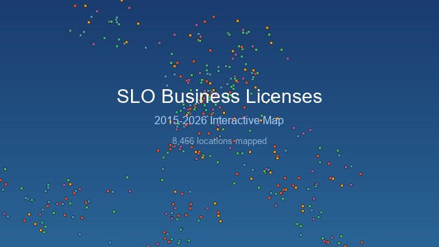 SLO Business Licenses Map Preview